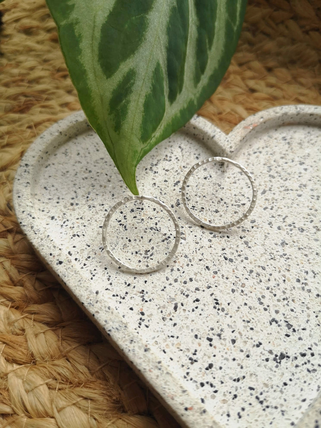 Textured circle earring // 925-sterling-silver // Handmade in cleethorpes
