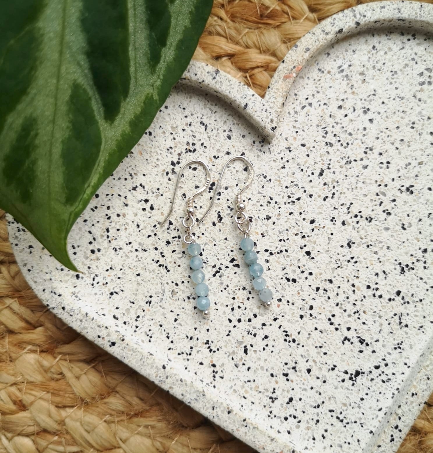 Aquamarine // 925 sterling silver earrings // hand crafted in Cleethorpes, UK