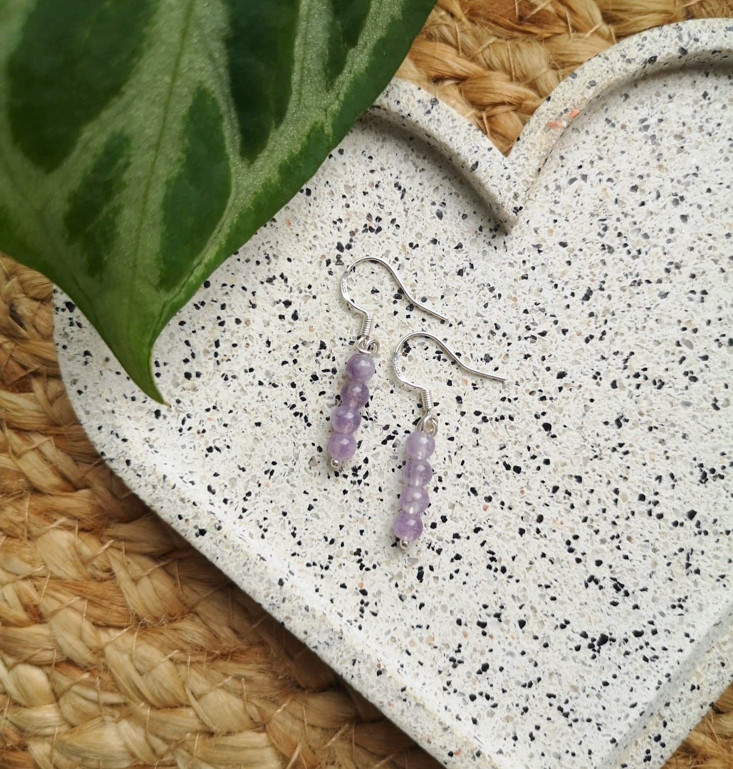 Amethyst // 925 sterling silver earrings // hand crafted in Cleethorpes, UK