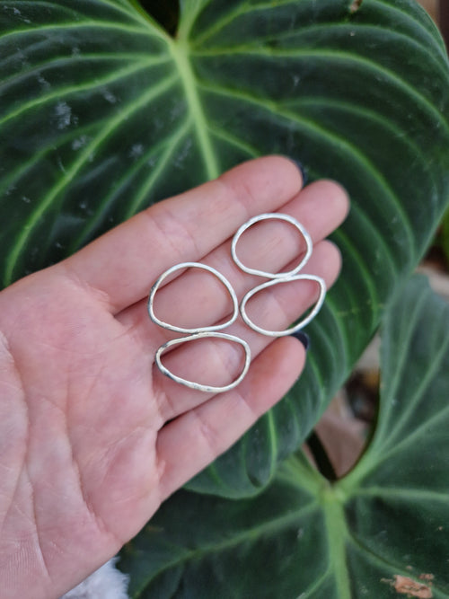 Abstract large stud earrings // 925 sterling silver