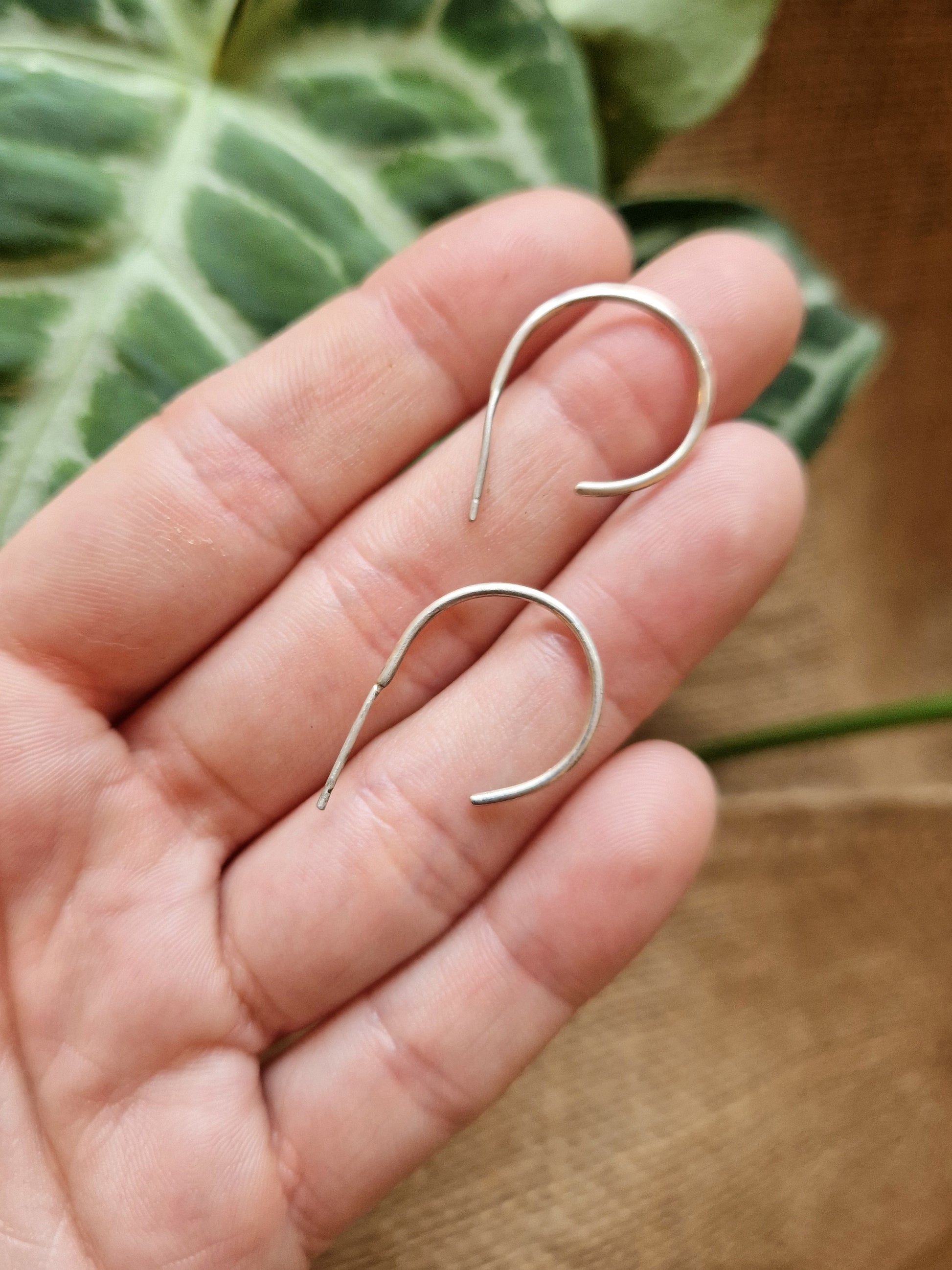 small light weight hoop earrings // 925 sterling silver // Handmade in Cleethorpes