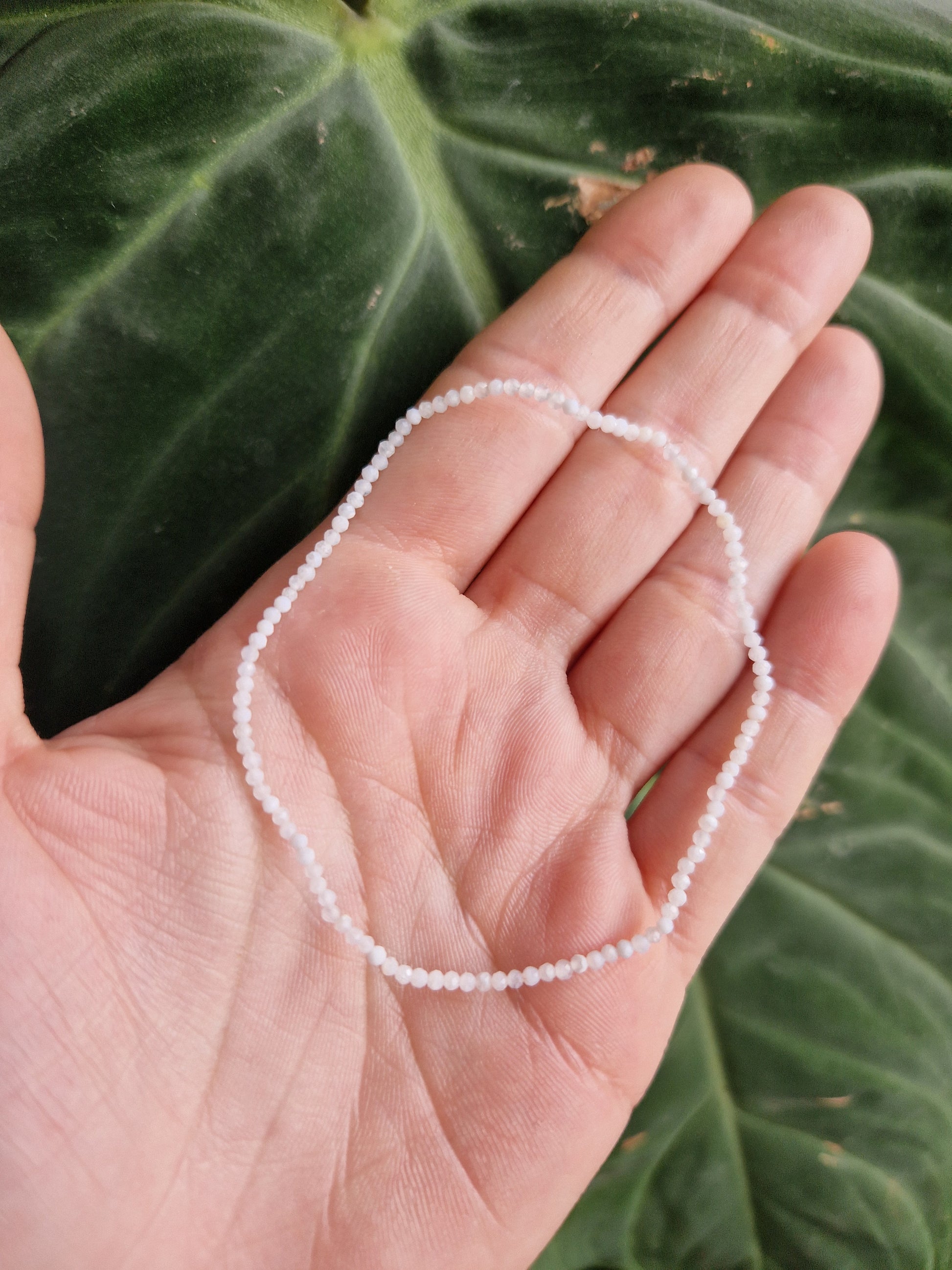 blue lace agate // mini bead bracelet
