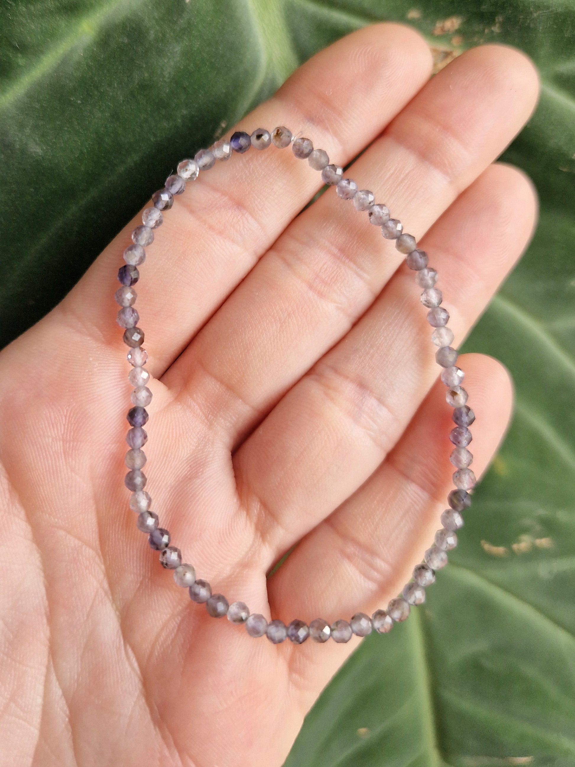 Iolite bracelet // Crystal healing // handmade Crystal bead bracelet