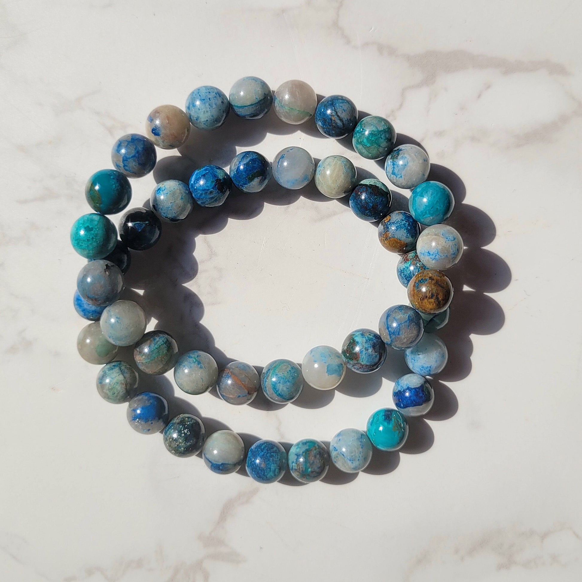 natural shattuckite bracelet // 8mm beads // beaded bracelet
