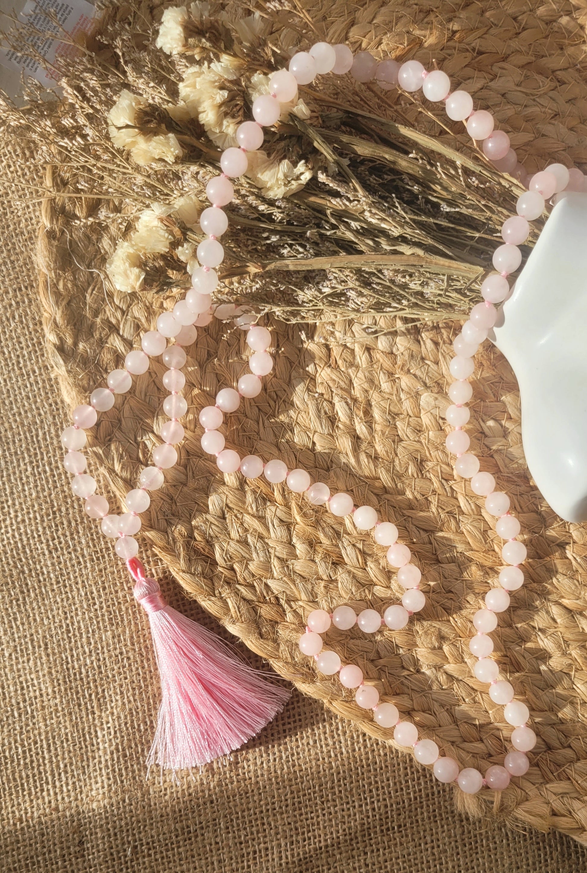 Rose Quartz Mala // meditation necklace
