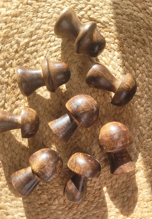 mushroom incense stick holders // wooden approx. 7cm
