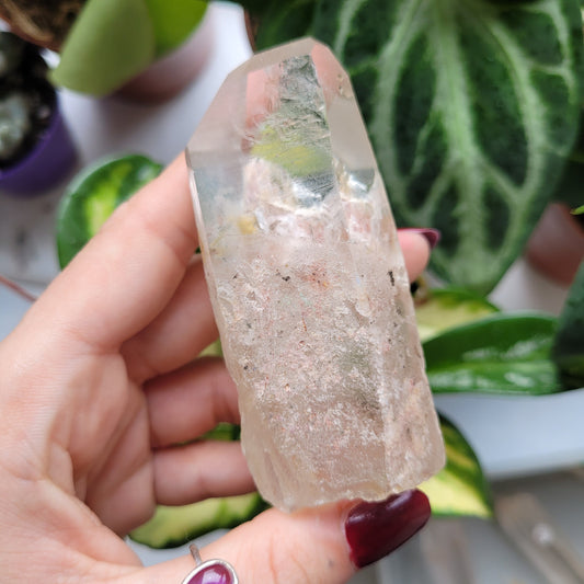 golden lemurian seed quartz with inclusions // crystal point // crystal specimen // ancient knowledge