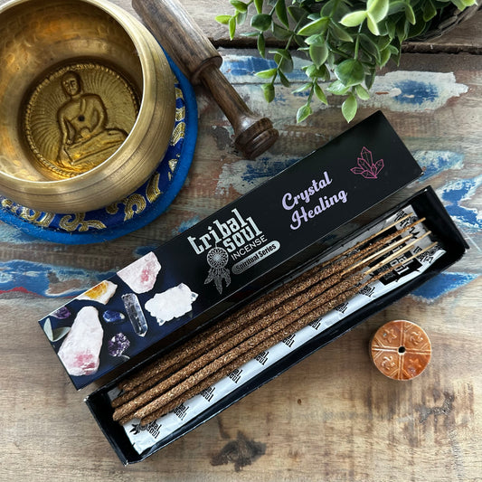 Tribal soul Spiritual incense // Hand Rolled sticks // with ceramic holder // Crystal healing