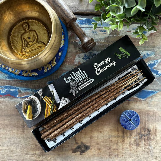 Tribal soul Spiritual incense // Hand Rolled sticks // with ceramic holder // energy clearing