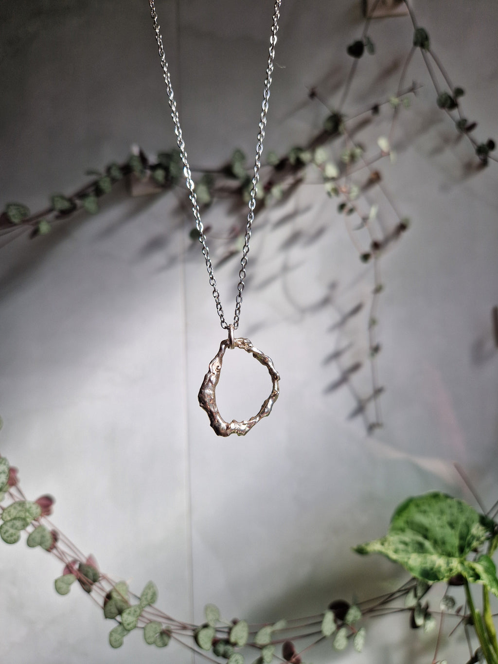 Molten form pendant // 925 sterling silver