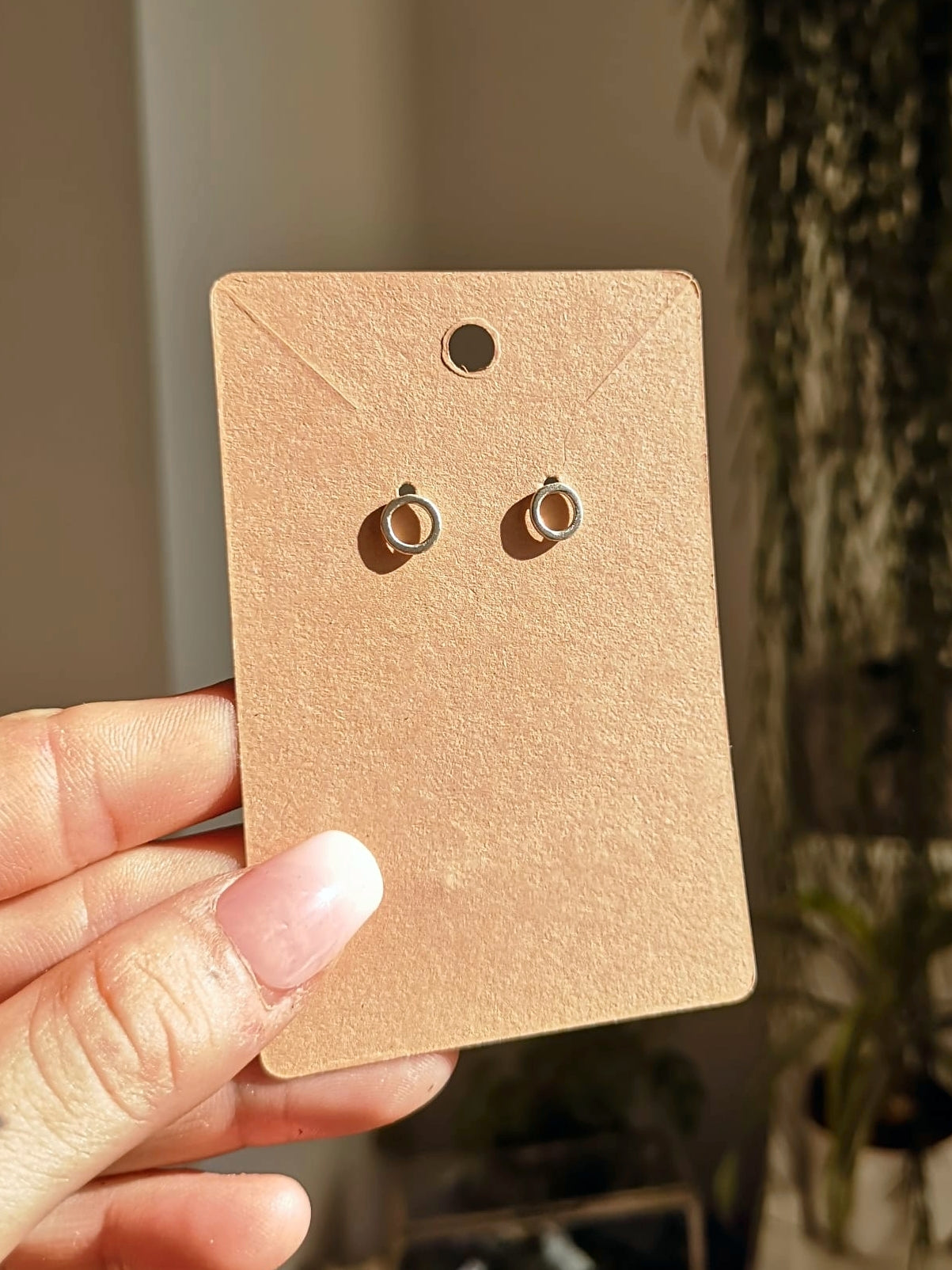 Mini circle earrings // hand polished // 925-sterling-silver