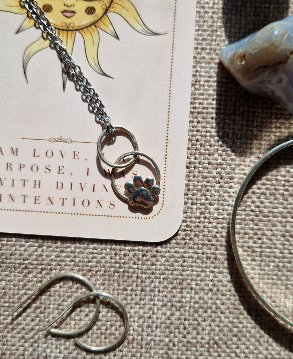 Handmade 925 sterling silver animal paw pendant  // handmade in Cleethorpes