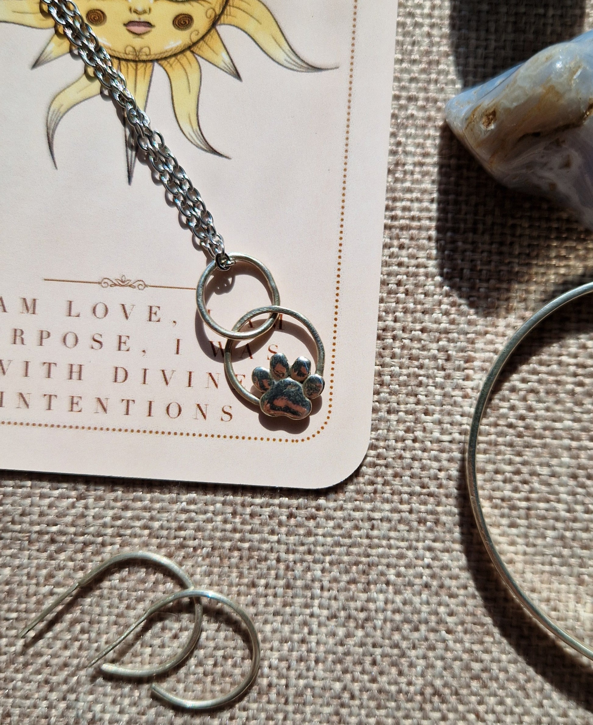 Handmade 925 sterling silver animal paw pendant  // handmade in Cleethorpes
