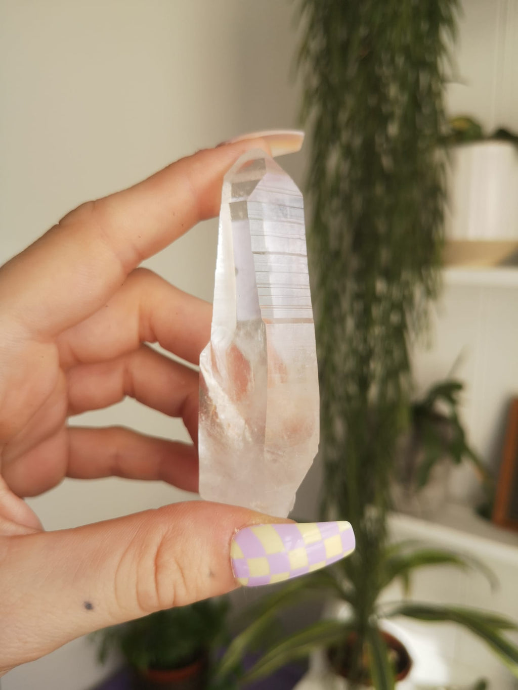 Lemurian seed quartz point // barcode point // approx 7.8cm