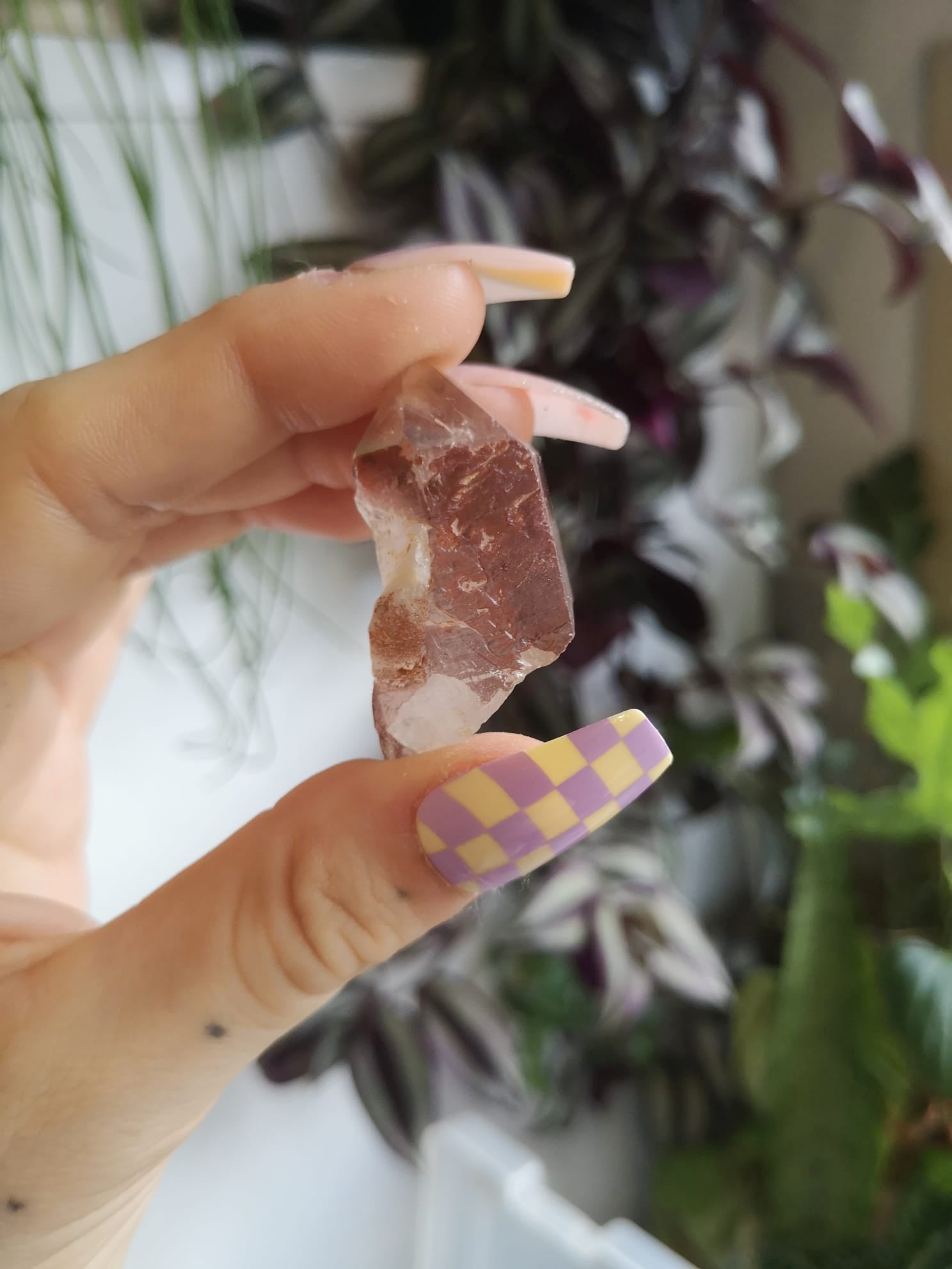 Hematoid lemurian seed quartz // Quartz point // approx 4.1cm