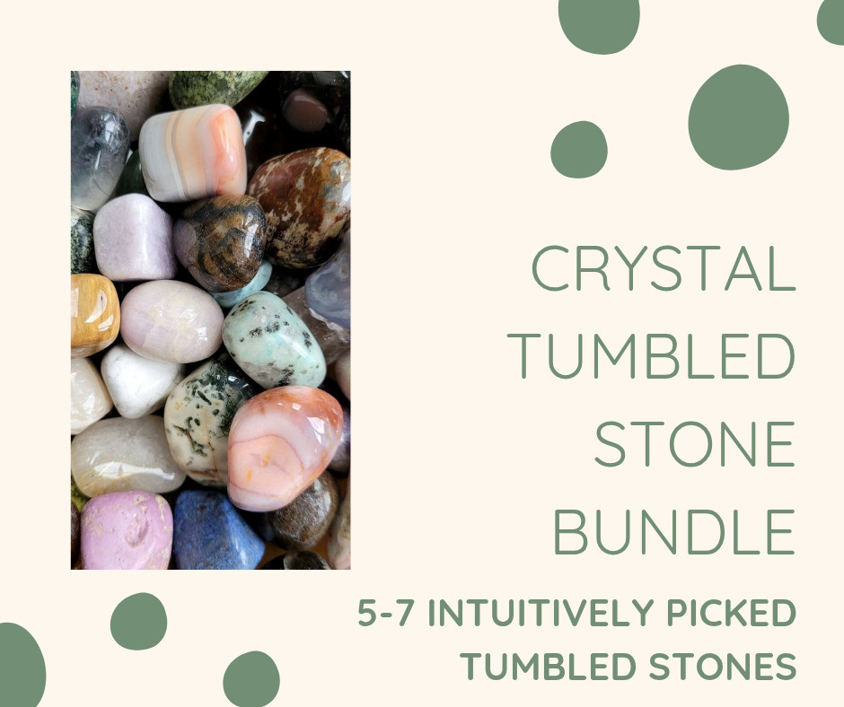 Tumbled stone mystery scoop // ethically sourced crystals // cleansed and blessed