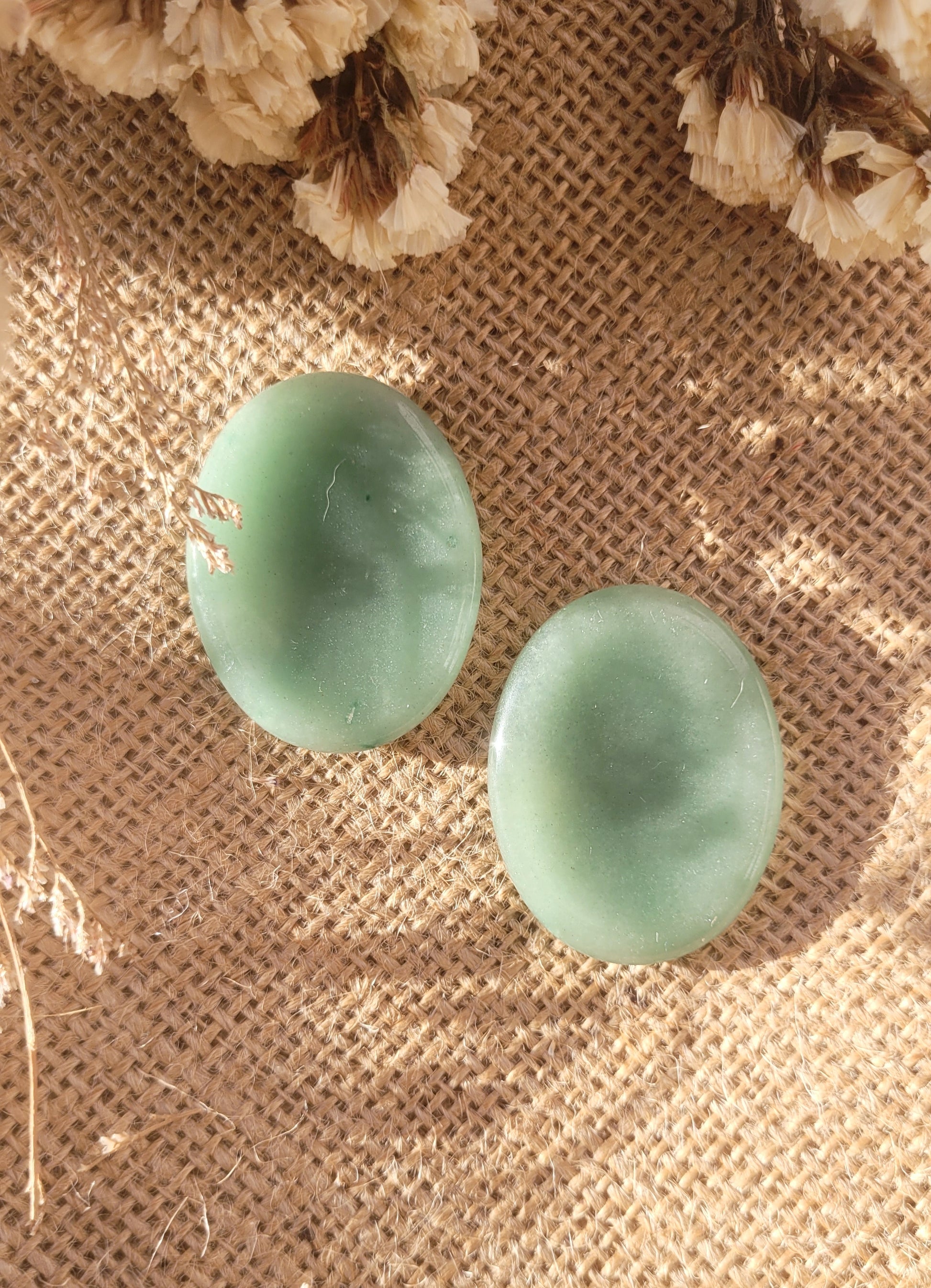 Green aventurine worry stone // meditation stone