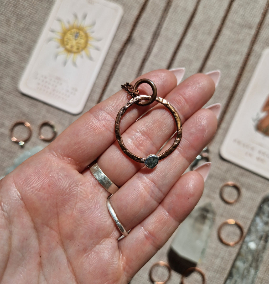 Handmade Copper & 925 sterling silver pendant // two tone // dual metal // handmade in Cleethorpes