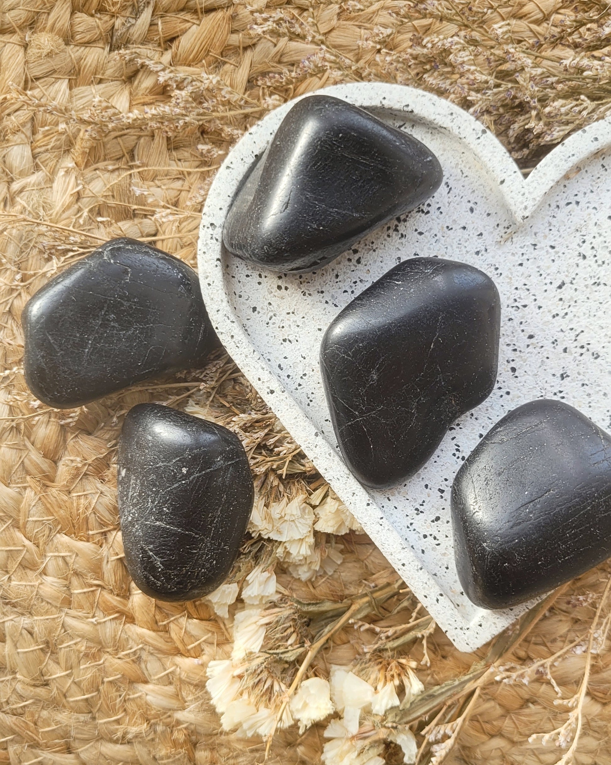 large black tourmaline tumbled stone // Protection // grounding // crystal healing