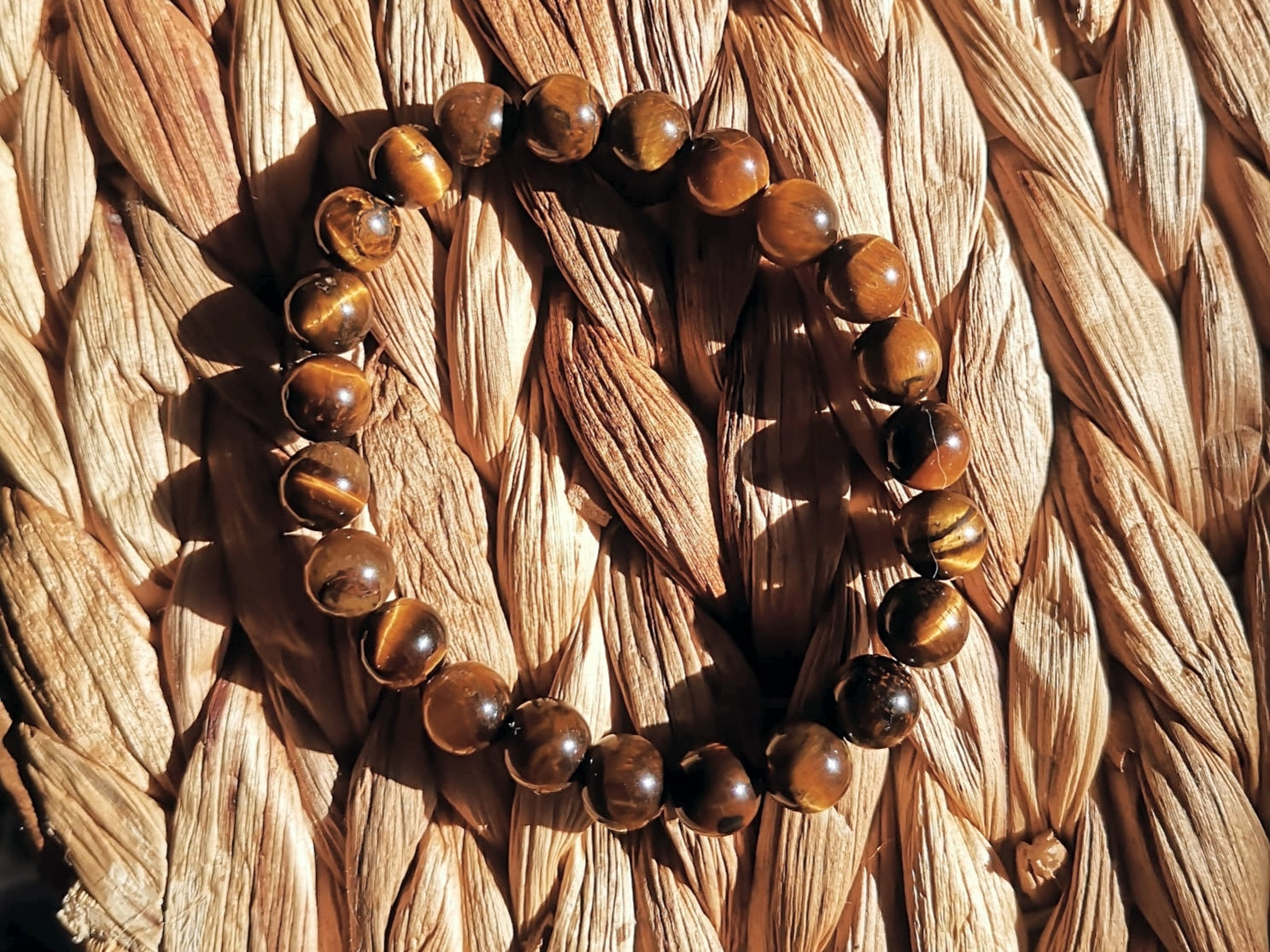 Tigers eye 8mm beaded bracelet