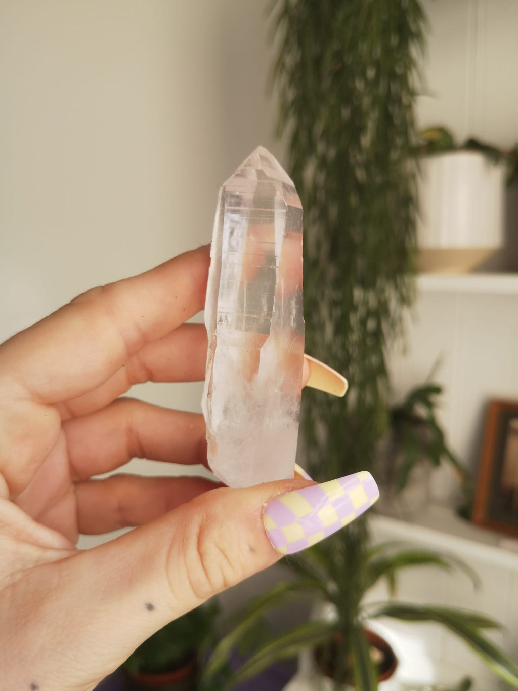 Lemurian seed quartz point // barcode point // approx 7.8cm