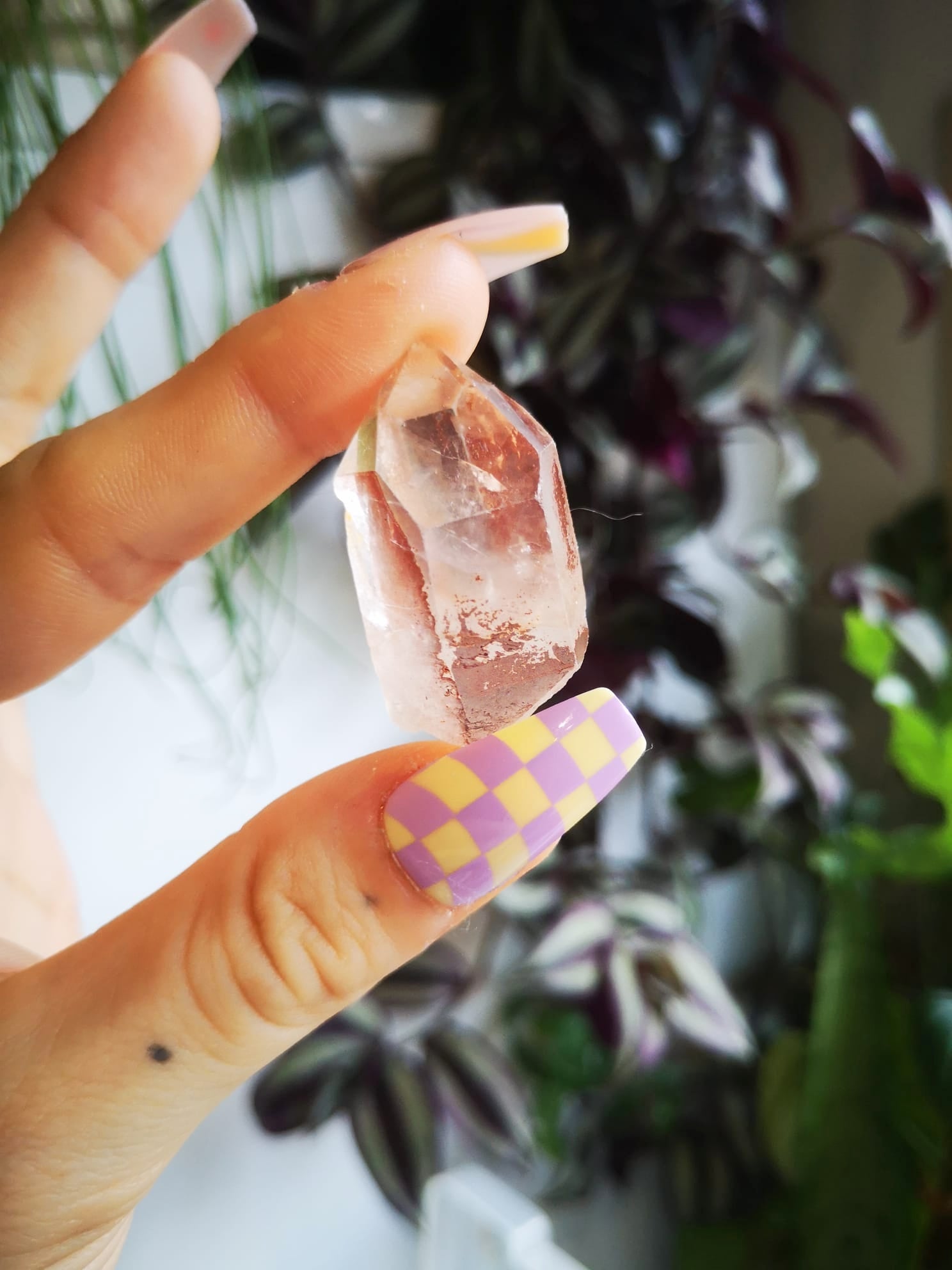 Hematoid lemurian seed quartz  // Quartz point // approx 3.9cm