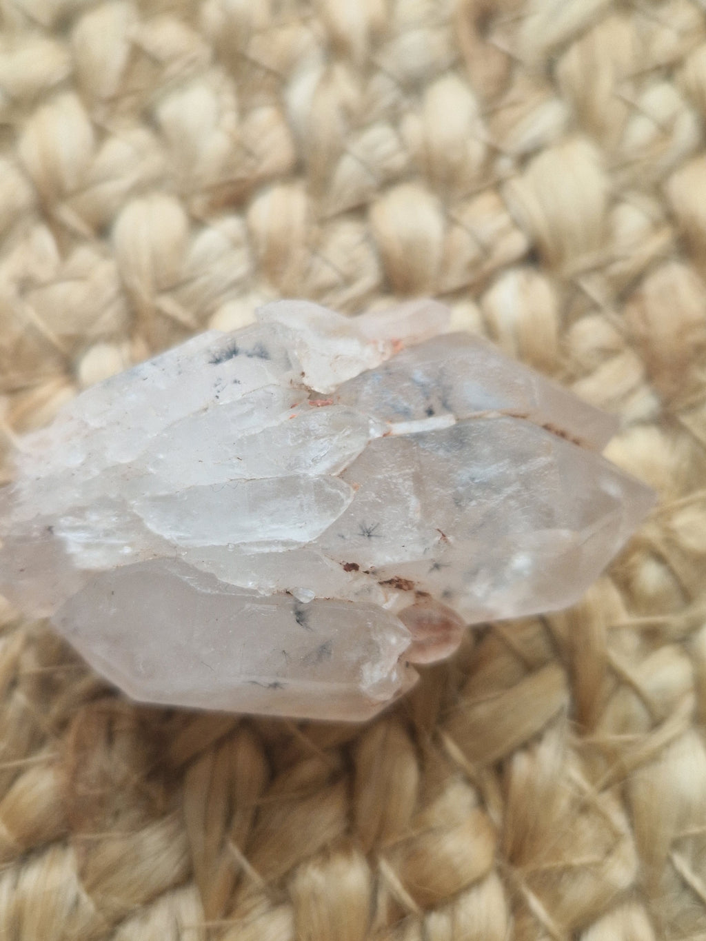 Hollandite in quartz specimen // hollandite cluster // rare quartz // Crystal healing