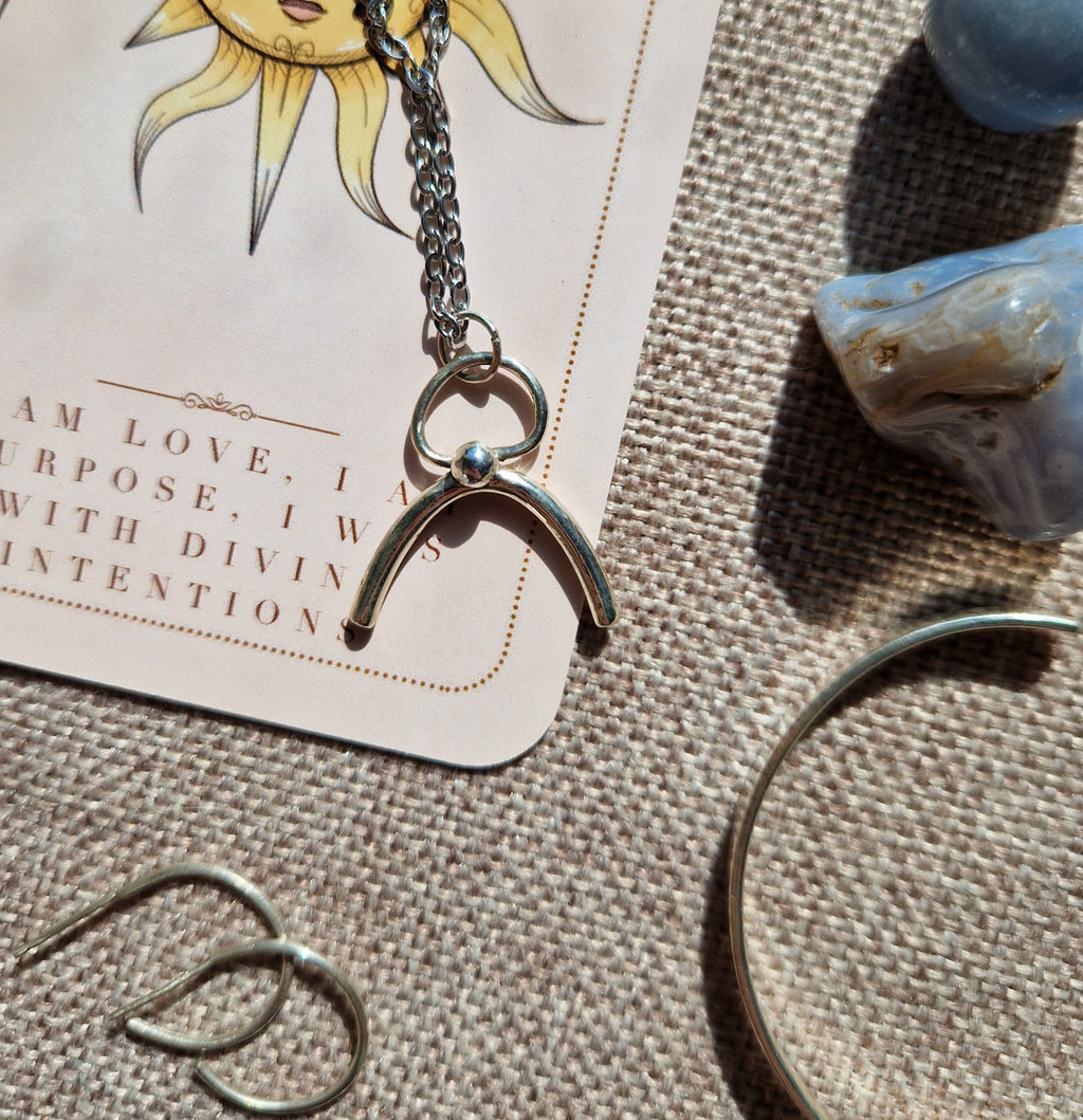 Handmade 925 sterling silver abstract pendant // handmade in Cleethorpes