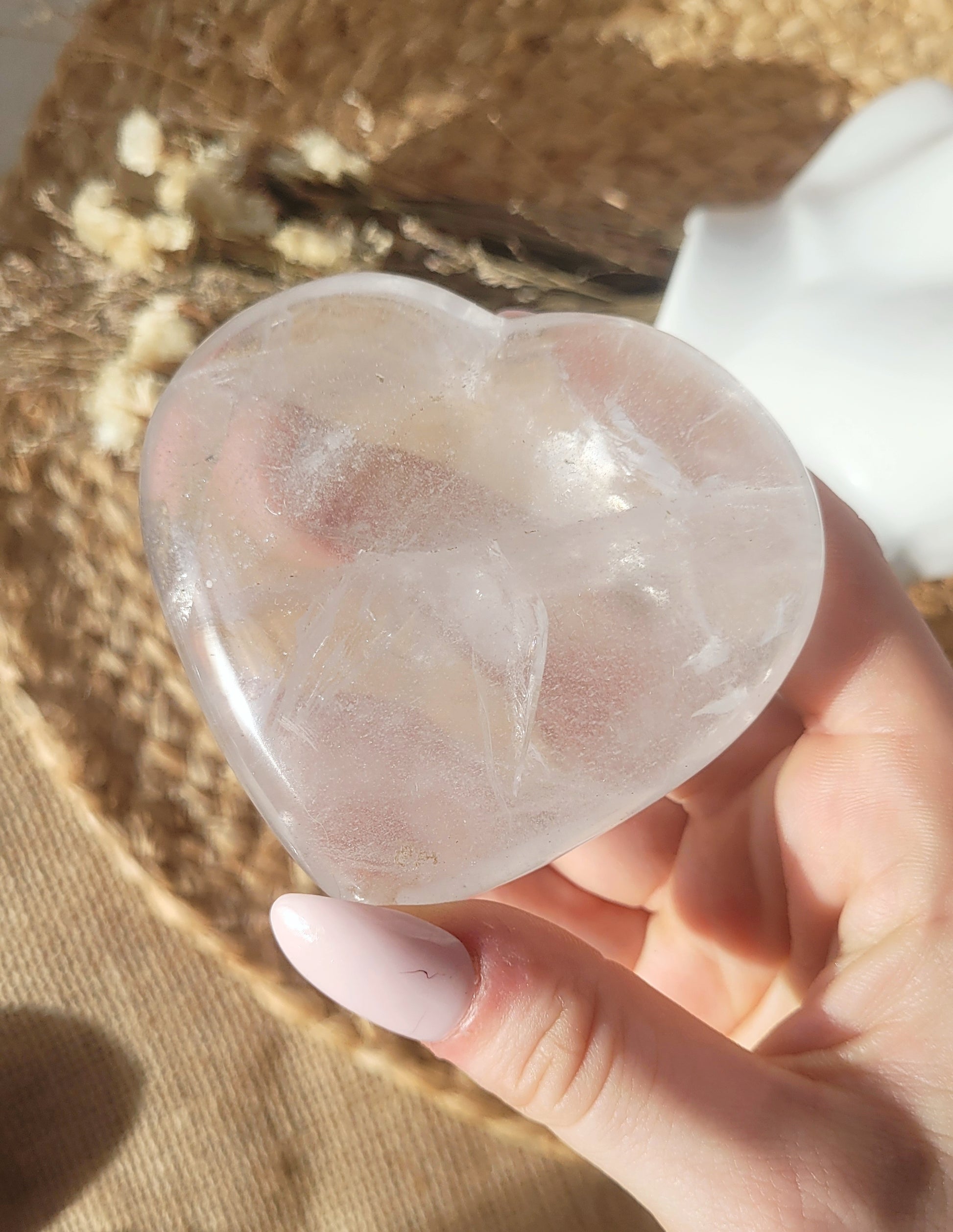 Natural Quartz heart // master healer