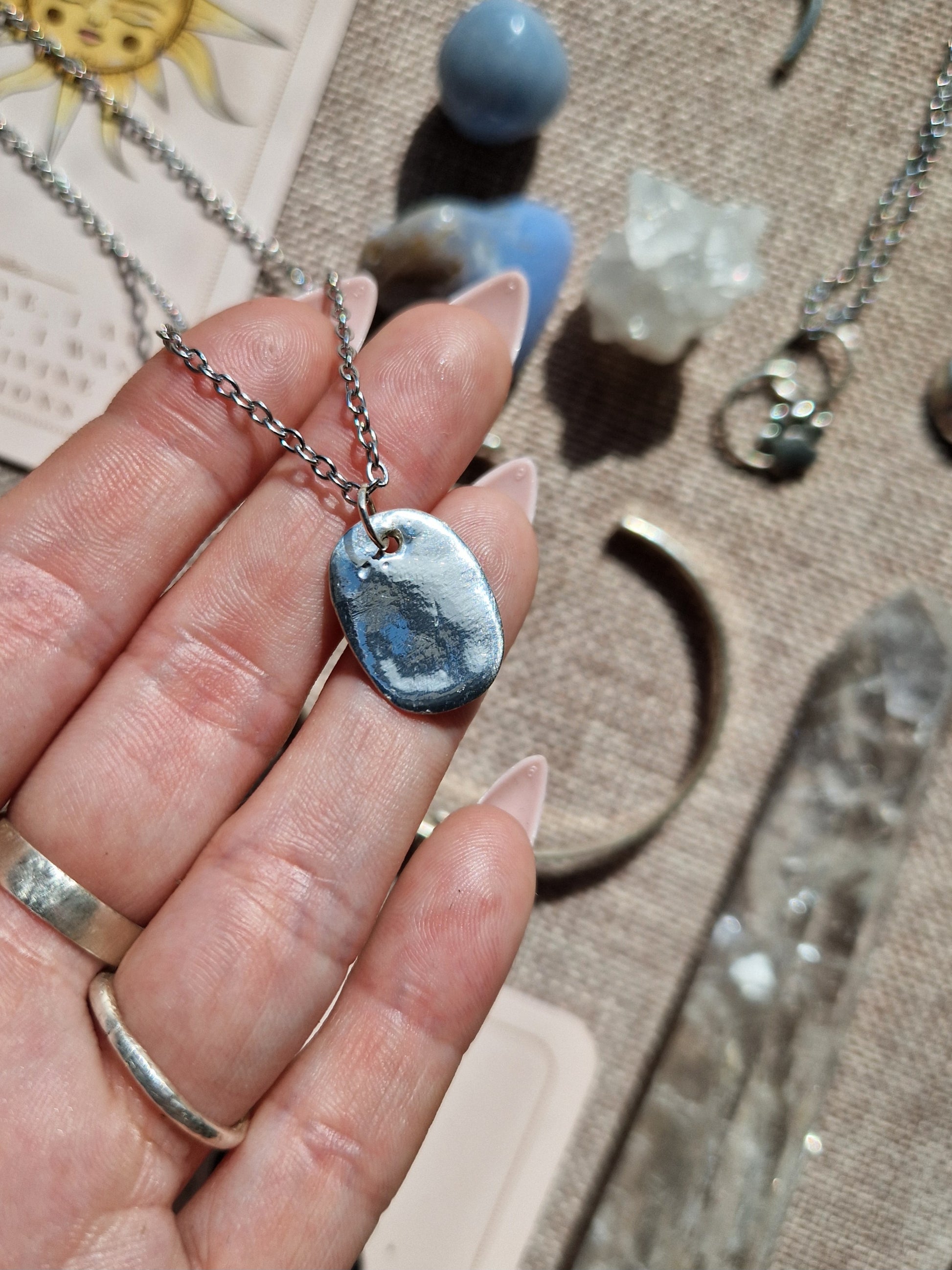 Handmade 925 sterling silver // dog tag pendant // handmade in Cleethorpes