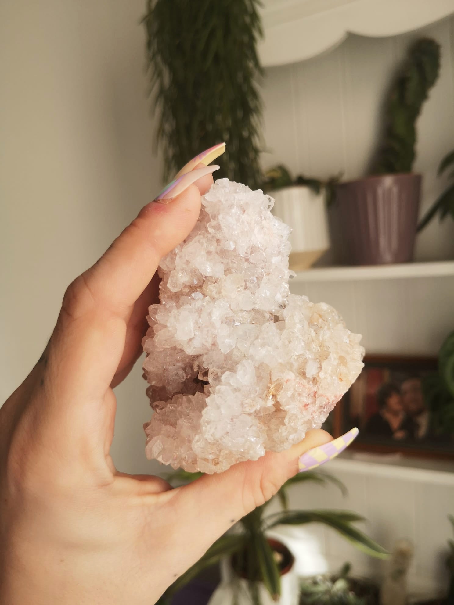 Pine quartz cluster // rare formation quartz cluster // approx 9.3cm x 8.3cm