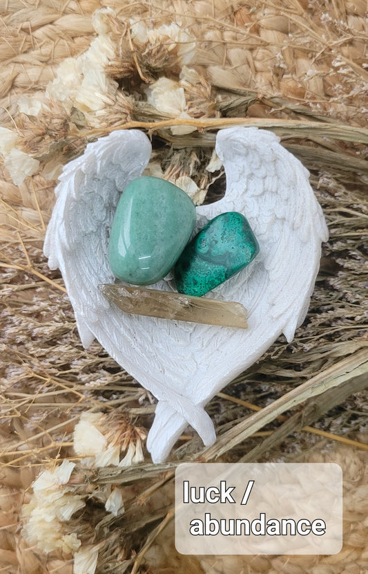 crystal healing kit // crystal gift set // Luck // abundance