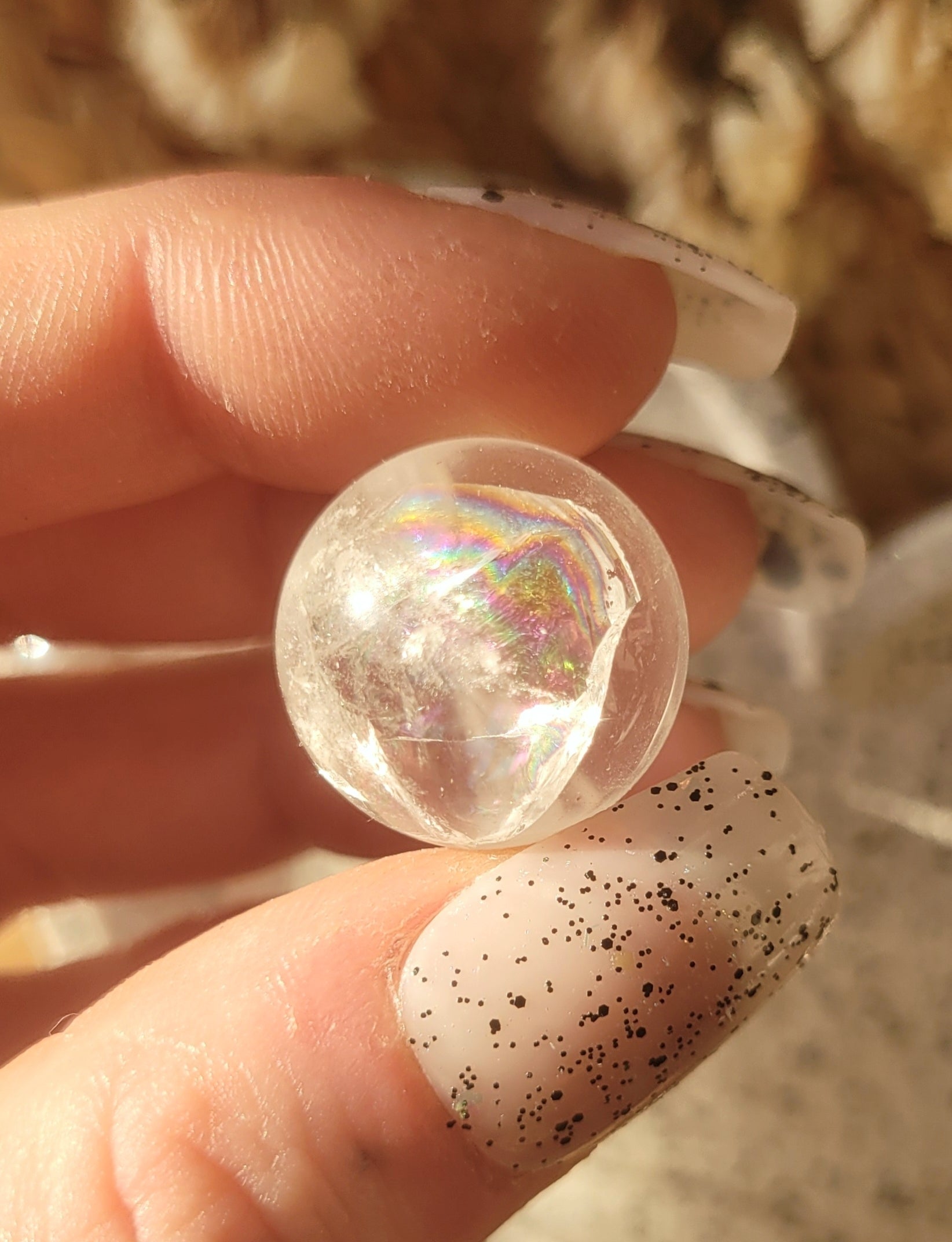 Rainbow quartz mini sphere x1 intuitively picked