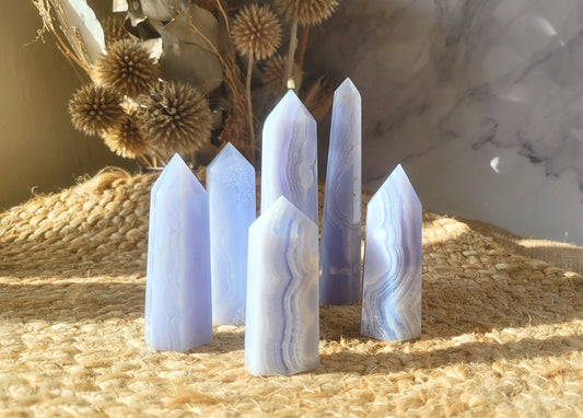 Blue lace agate towers // high grade // choose your own
