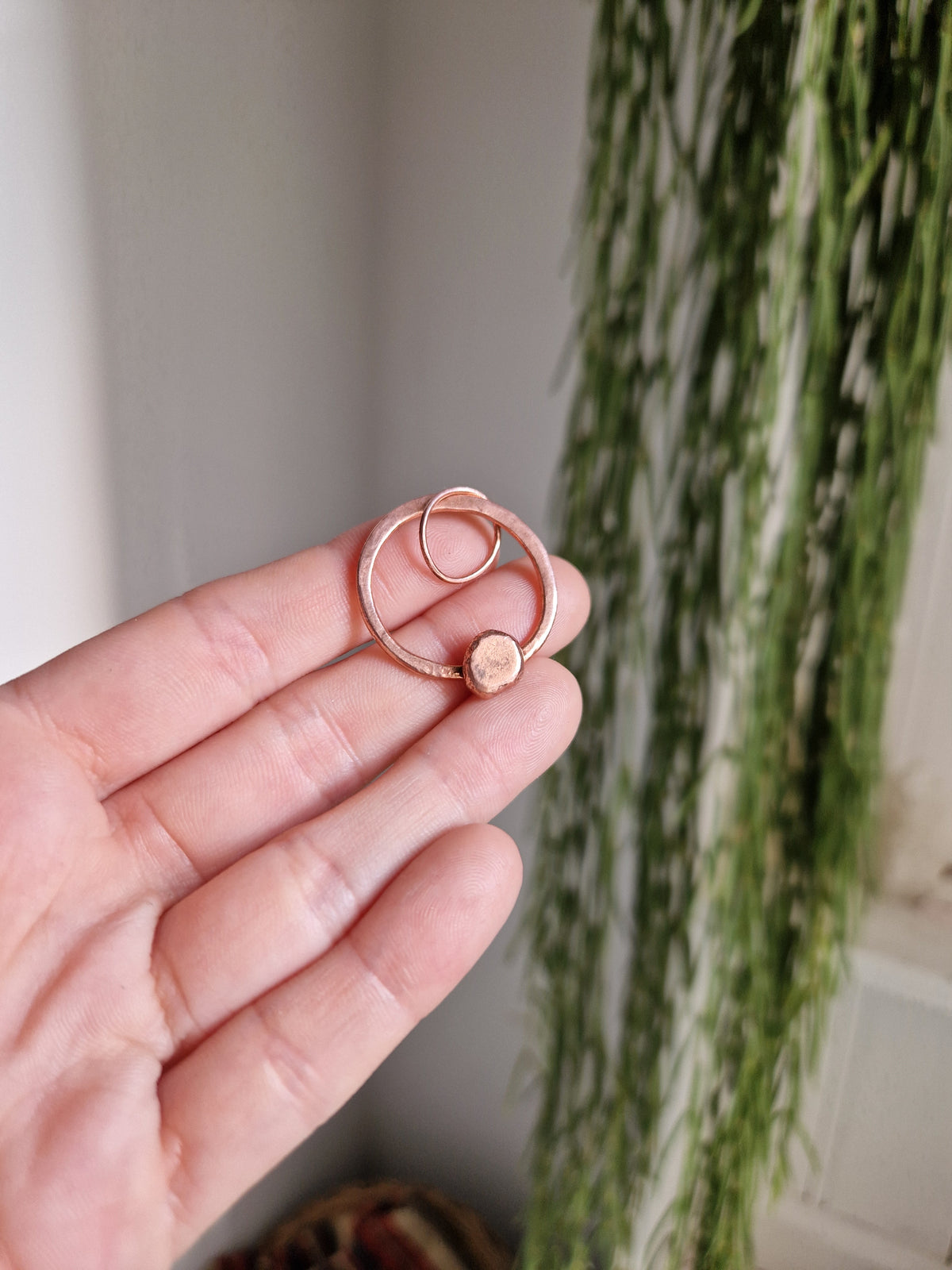 Handmade copper pendant with 18 inch chain // handmade in Cleethorpes