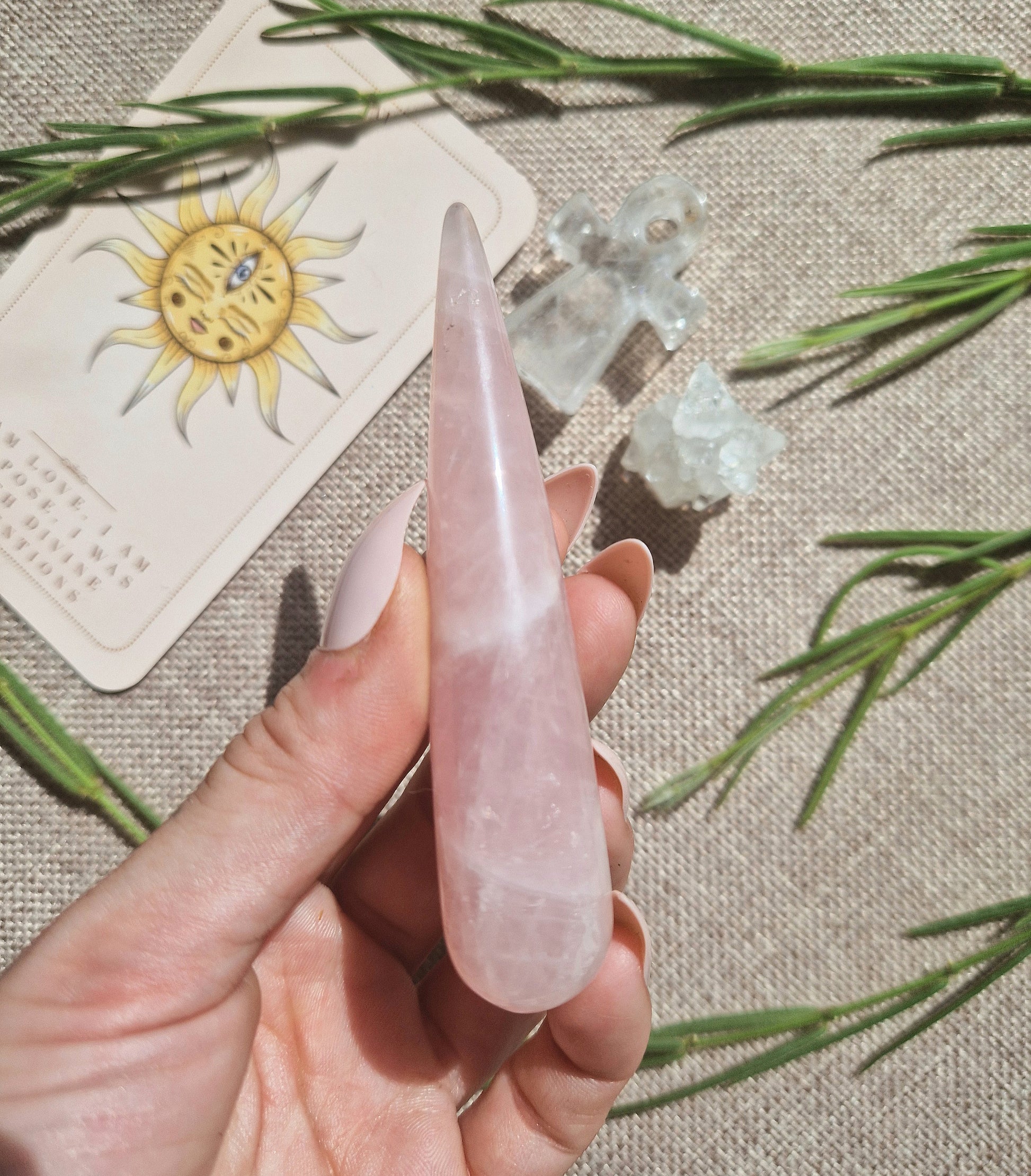 Rose quartz massage wand // heart chakra healing
