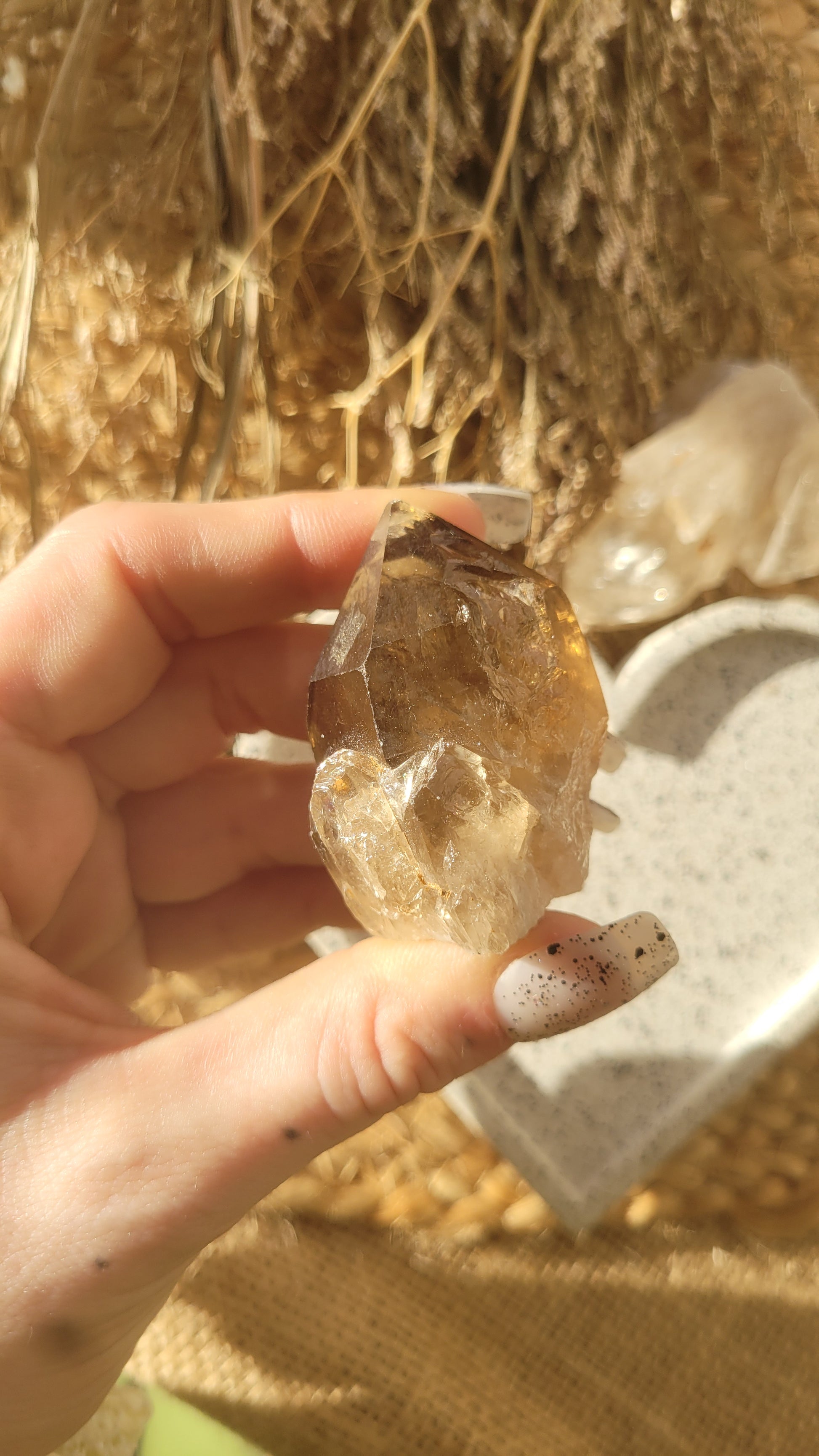 Natural kundalini citrine // Natural smokey citrine // approx 5.3cm