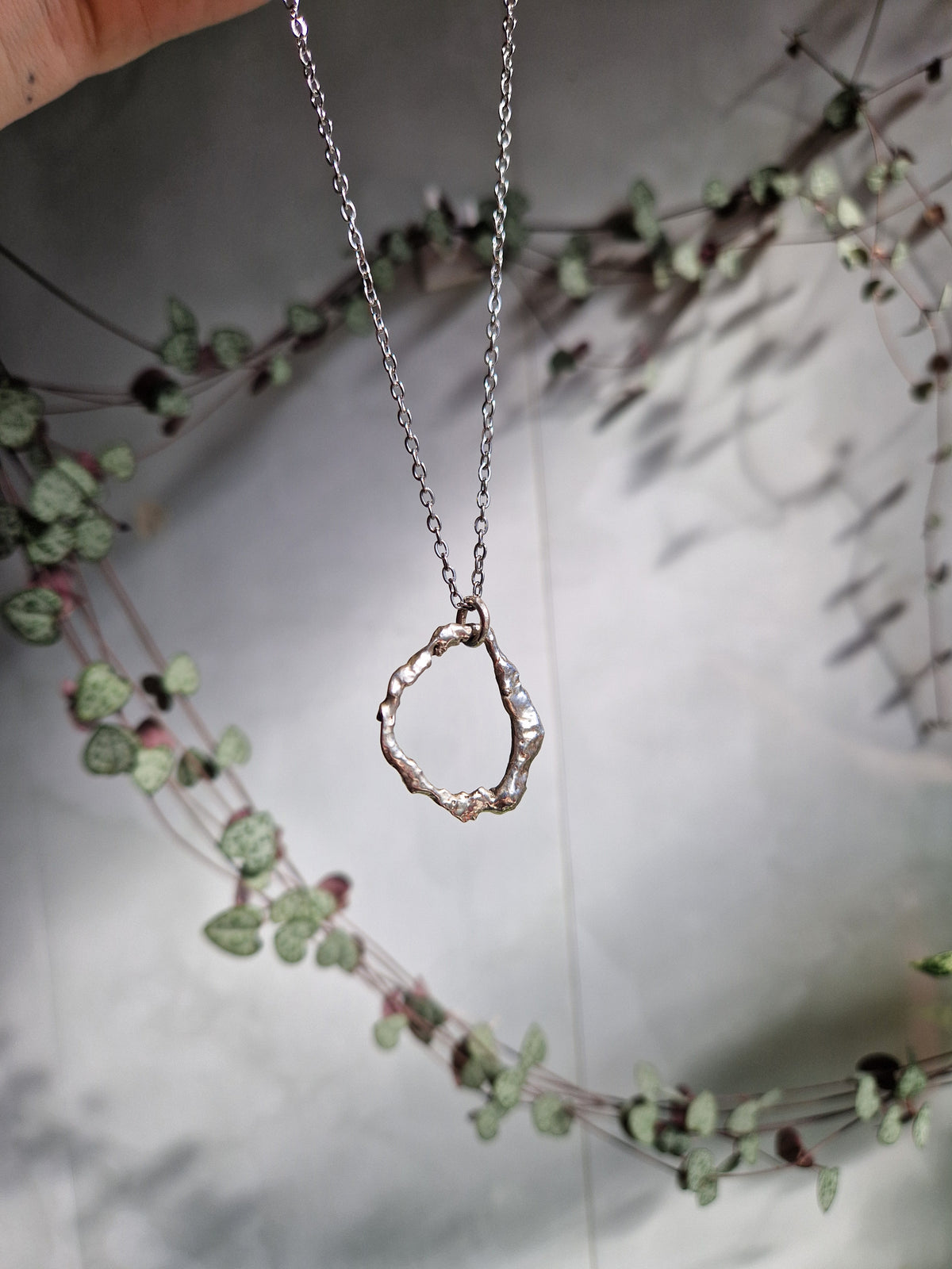 Molten form pendant // 925 sterling silver
