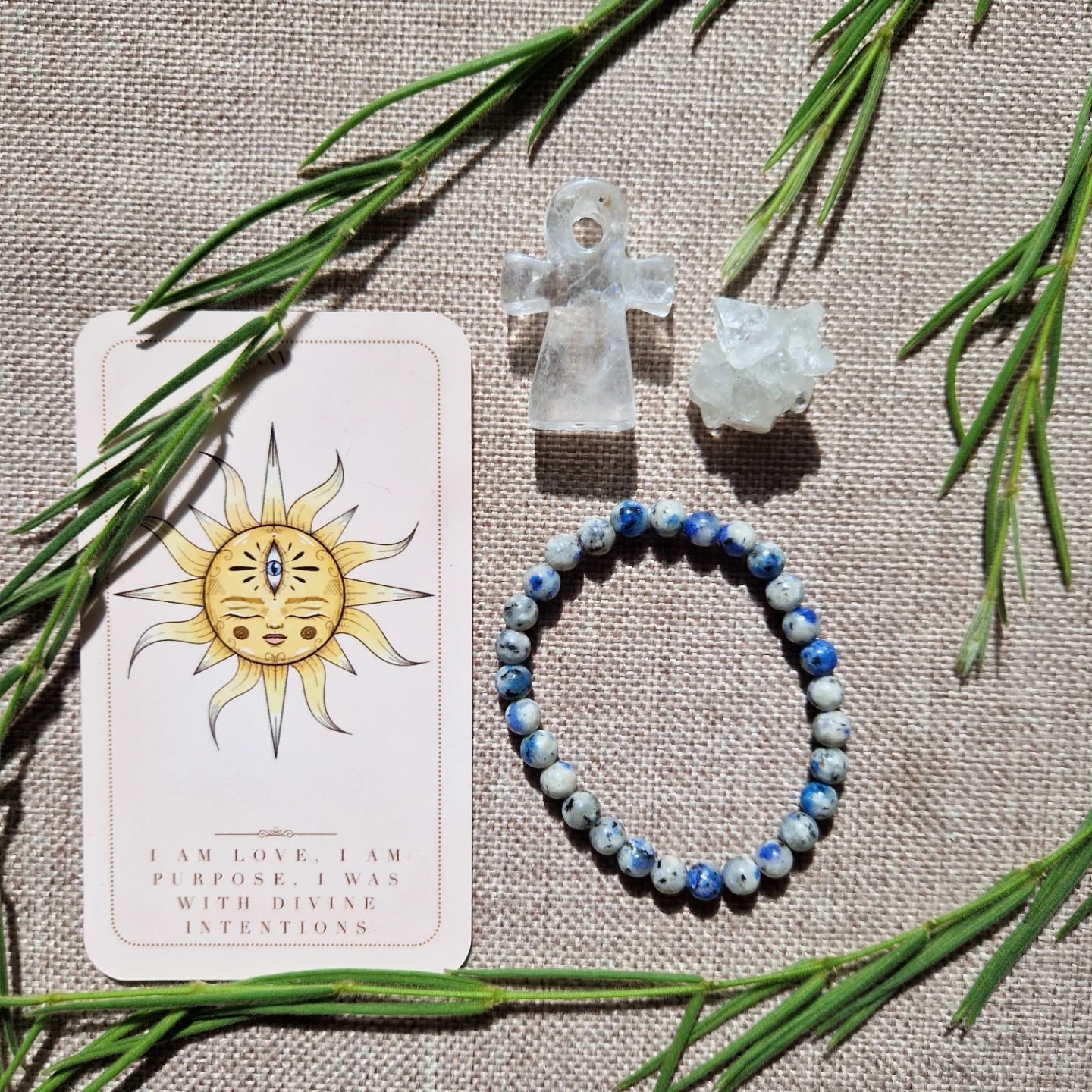 K2 bracelet // Crystal healing // handmade elasticated Crystal healing bracelet