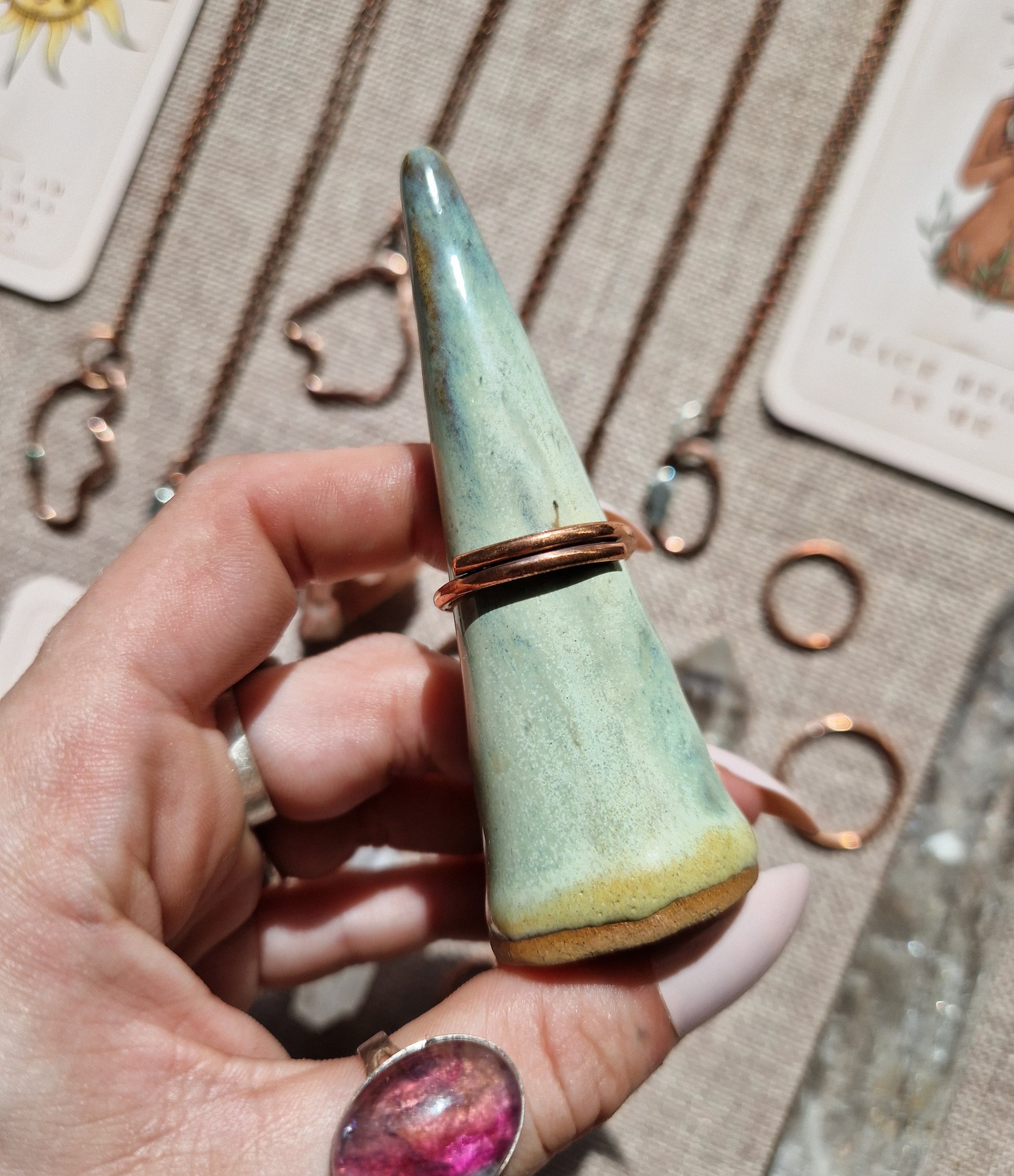 Copper band wrap ring  // handmade in Cleethorpes