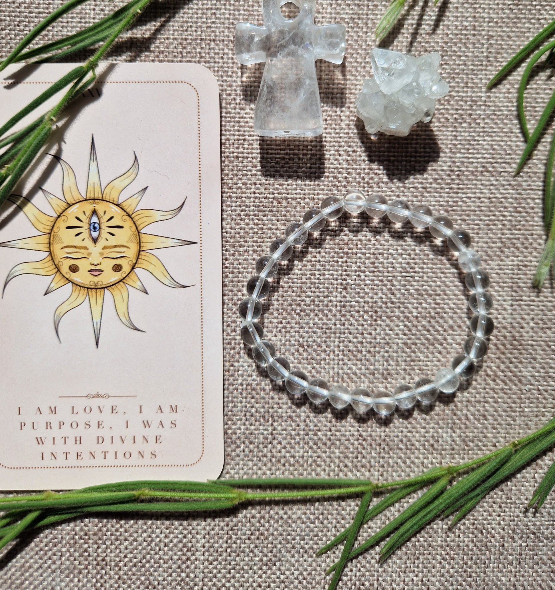 Clear quartz // Natural quartz bracelet // Crystal healing // handmade elasticated Crystal healing bracelet