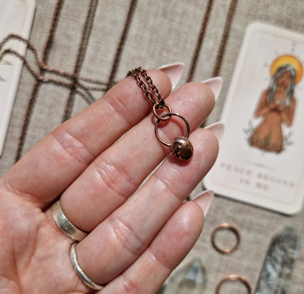 Molten copper pendant  // handmade in Cleethorpes