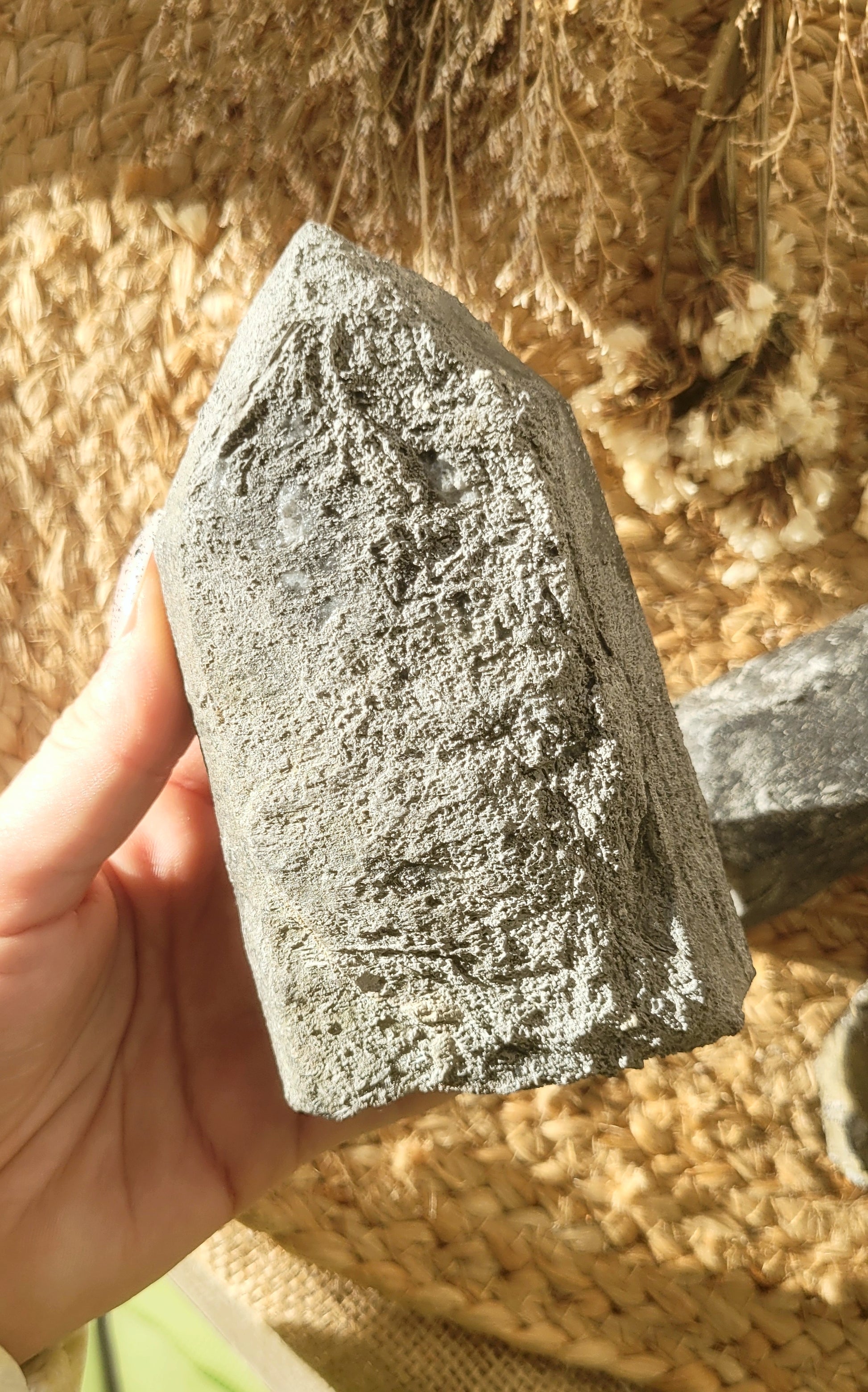Large pseudomorph lemurian seed quartz with goethite // New find // approx 13cm