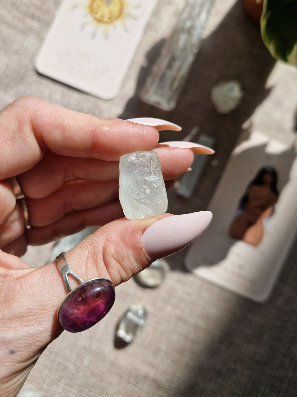 Natural raw blue topaz specimen // topaz crystal // Crystal healing