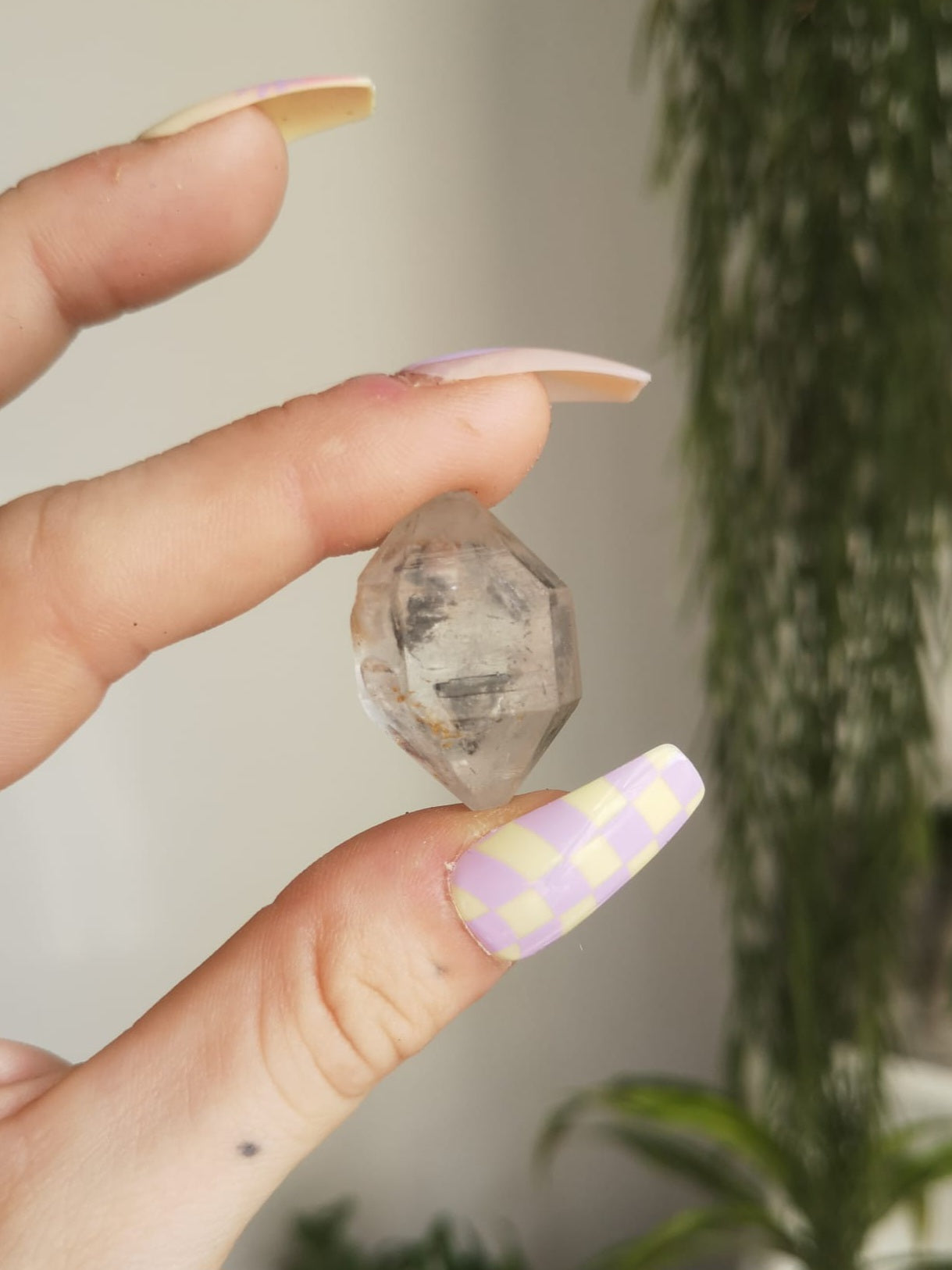 Himalayan herkimer diamond // with inclusions // double termination // approx 3.2cm