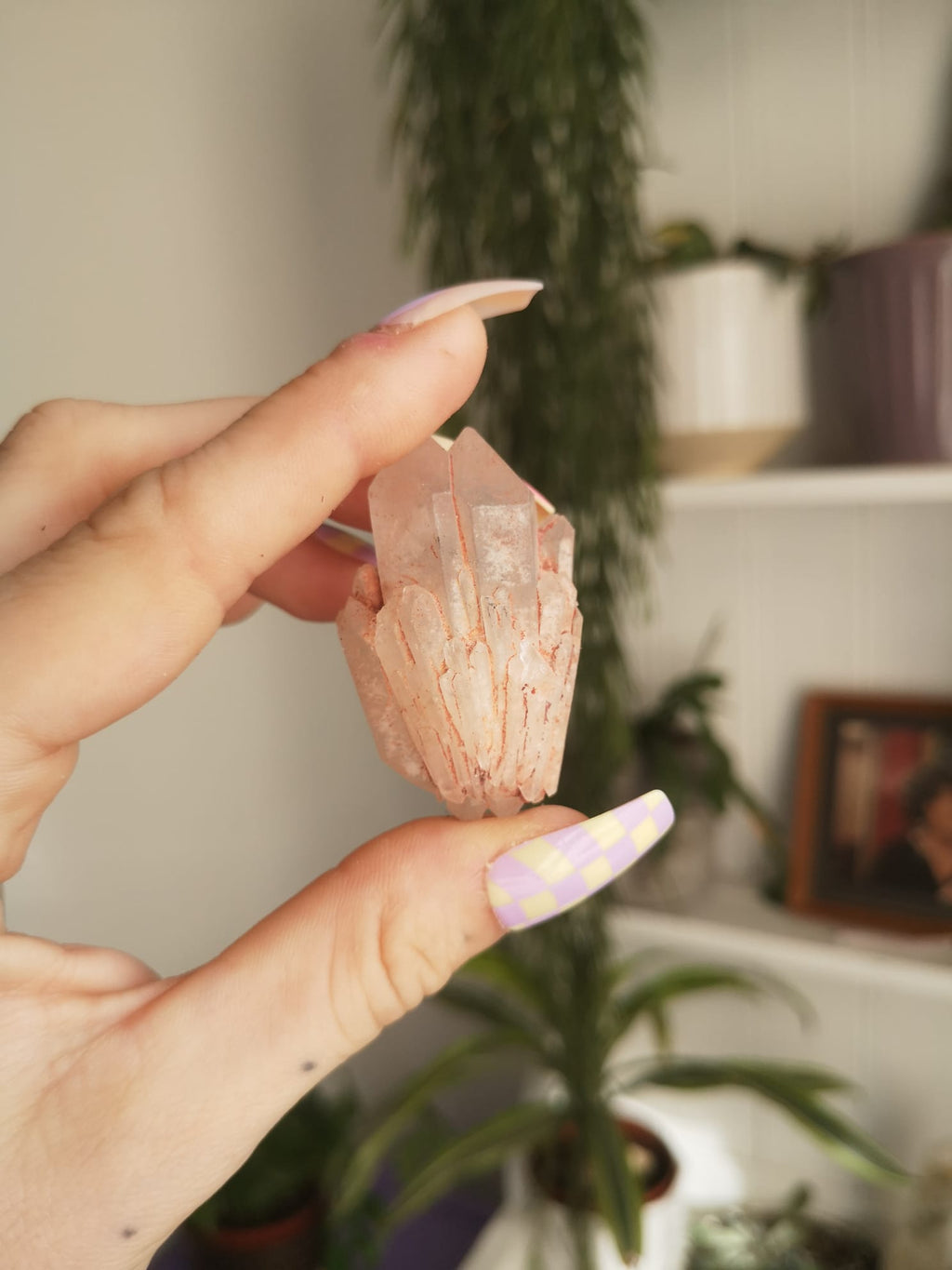 Hollandite in quartz specimen // hollandite cluster // rare quartz // approx 5cm