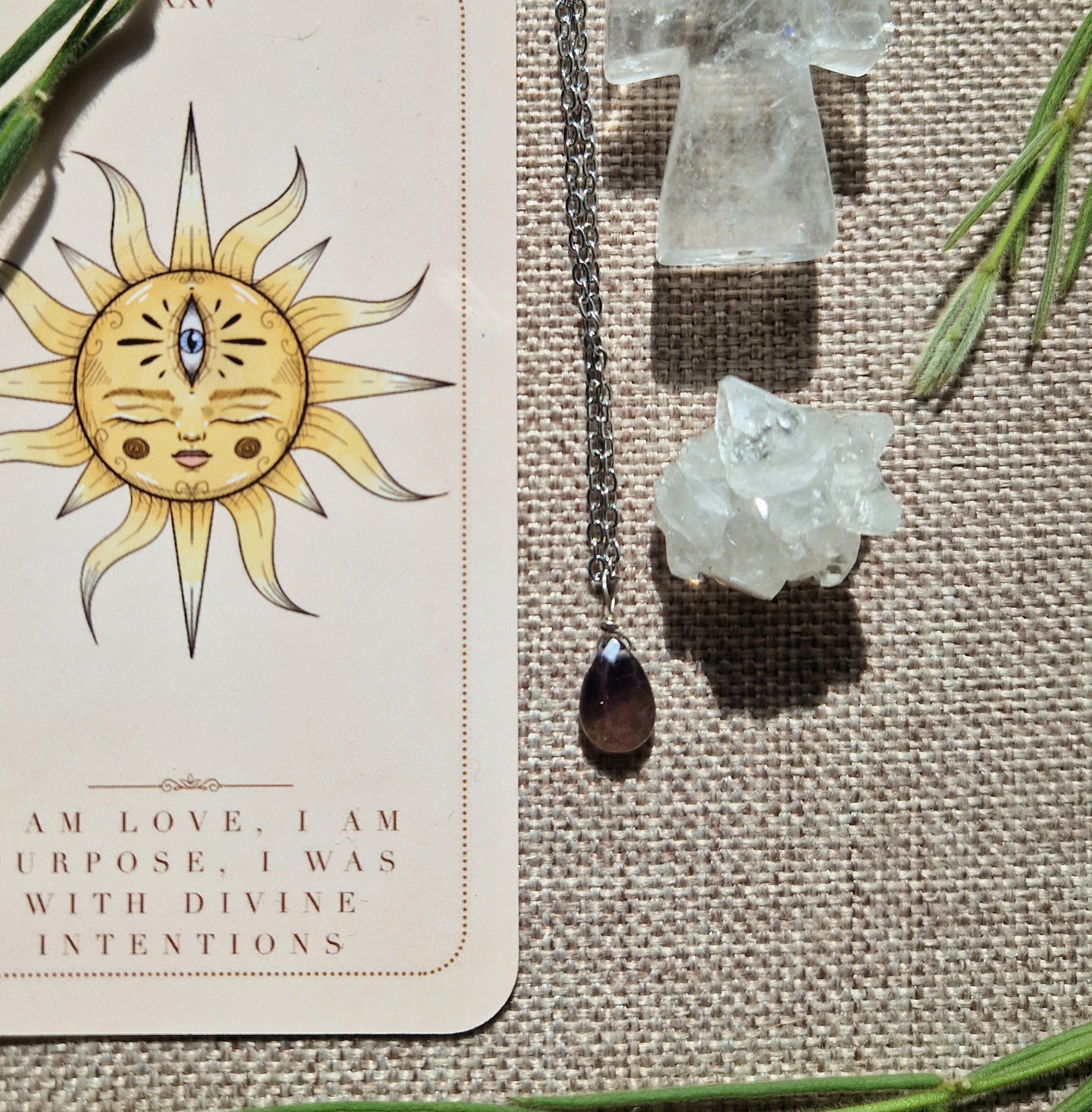 Mini faceted amethyst teardrop pendant // 925 sterling silver necklace
