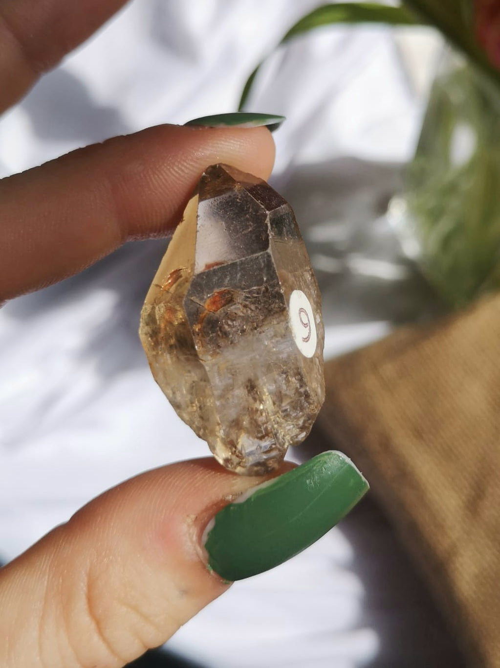 Natural citrine with inclusions, lodolite citrine