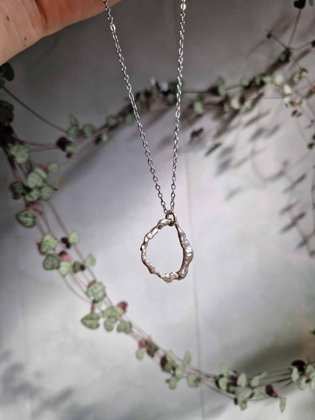 Molten form pendant // 925 sterling silver