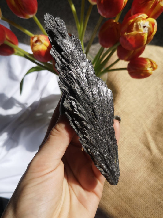 Black kyanite blade // Brazil // aura cleansing